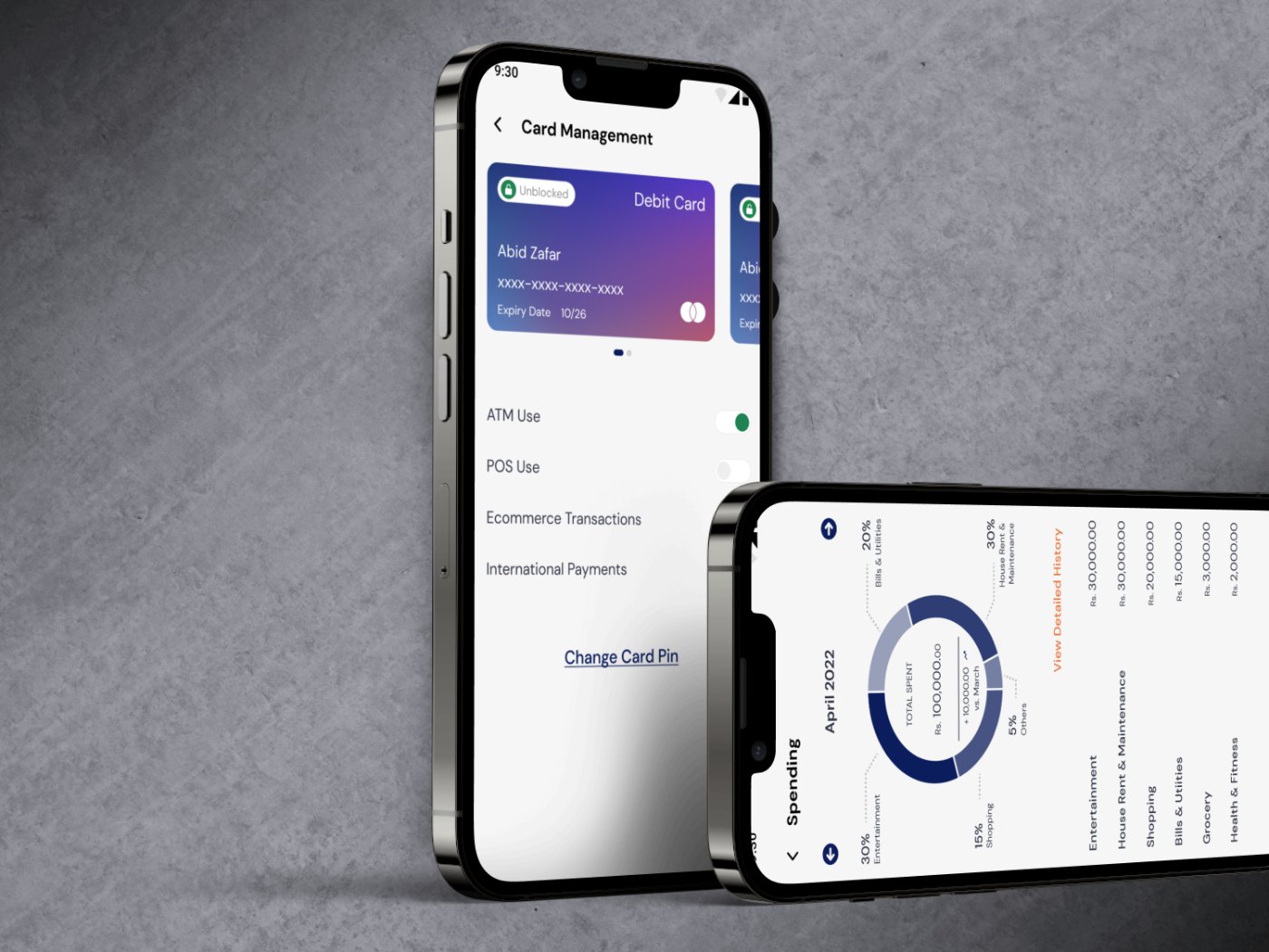 Card management and spending insights