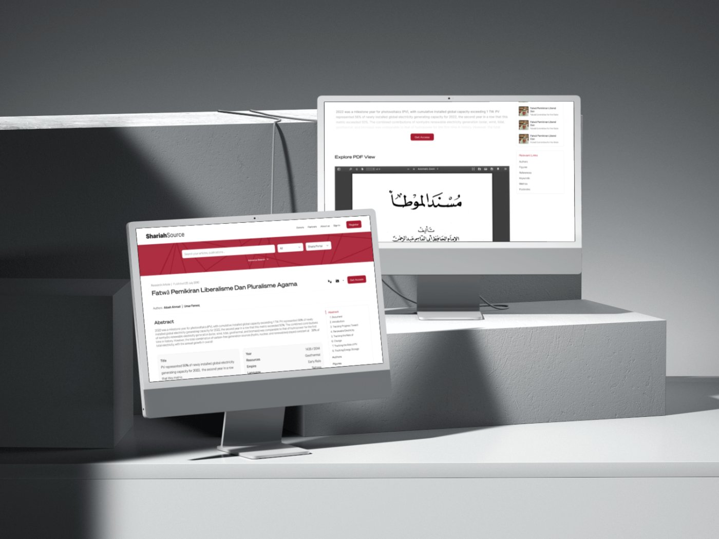 Research article and PDF manuscript viewer